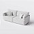 Sofá Living Barcelona 2,00m em Bouclé Aurora Branco Cru - Home Mobily - Imagem 8