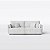 Sofá Living Barcelona 2,20m em Bouclé Aurora Branco Cru - Home Mobily - Imagem 1