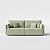 Sofá Living Barcelona 2,00m em Linho Columbia Premium Verde Militar - Home Mobily - Imagem 1