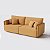 Sofá Living Barcelona 2,20m em Bouclé Sol Mostarda - Home Mobily - Imagem 8
