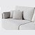 Sofá Living Barcelona 2,95m em Bouclé Aurora Branco Cru - Home Mobily - Imagem 3
