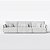 Sofá Living Barcelona 2,95m em Bouclé Aurora Branco Cru - Home Mobily - Imagem 1