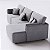 Sofá Living com Chaise Barcelona 3,25m em Linho Urbana Cinza Médio - Home Mobily - Imagem 6