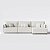 Sofá Living com Chaise Barcelona 3,25m em Linho Nuvem Off White - Home Mobily - Imagem 1