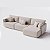 Sofá Living com Chaise Barcelona 2,65m em Linho Aston Cinza Amarronzado - Home Mobily - Imagem 7