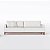 Sofá Living Doha 2,48m em Couro Off White - Home Mobily - Imagem 1
