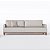 Sofá Living Doha 2,48m em Couro Bege - Home Mobily - Imagem 1
