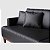 Sofá Living Doha 2,28m em Couro Preto - Home Mobily - Imagem 3