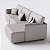 Sofá Living com Chaise Barcelona 3,25m em Chenille Bege - Imagem 6