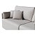 Sofá Living com Chaise Barcelona 3,25m em Chenille Bege - Imagem 3