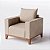 Poltrona Singapura em Chenille Bege - Home Mobily - Imagem 1