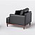 Poltrona Doha em Couro Preto - Home Mobily - Imagem 6