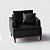 Poltrona Doha em Couro Preto - Home Mobily - Imagem 1