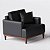 Poltrona Doha em Couro Preto - Home Mobily - Imagem 3