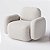 Poltrona Giratória Cairo em Linho Nublado Off White - Home Mobily - Imagem 1