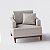 Poltrona Doha em Couro Off White - Imagem 1
