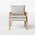 Poltrona Decorativa Bela em Chenille Bege - Home Mobily - Imagem 4