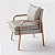 Poltrona Decorativa Bela em Chenille Bege - Home Mobily - Imagem 6