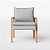 Poltrona Decorativa Bela em Chenille Paz Cinza Claro - Home Mobily - Imagem 4