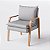 Poltrona Decorativa Bela em Chenille Paz Cinza Claro - Home Mobily - Imagem 1