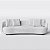 Sofá Living Mônaco 2,60m em Bouclé Aurora Branco Cru - Home Mobily - Imagem 2