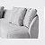 Sofá Living Mônaco 2,40m em Bouclé Aurora Branco Cru - Home Mobily - Imagem 3