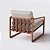 Poltrona Dallas em Couro Bege - Home Mobily - Imagem 6