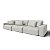 Sofá Retrátil e Reclinável Estocolmo 3,86m em Suede Urbana Off White - Home Mobily - Imagem 2