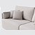 Sofá Living com Chaise Barcelona 2,95m em Linho Algodão Lapidado - Home Mobily - Imagem 3