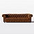 Sofá Living Chesterfield 2,20m em Couro Cappuccino - Imagem 6