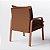 Poltrona Decorativa Bela em Linho Terracota - Imagem 6