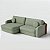 Sofá Cama New Denver Sem Caixa 2,22m em Linho Verde Claro - Imagem 1