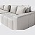 Sofá Modulado Ilha Santorini 3,85m x 1,60m em Couro Off White - Imagem 3