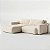 Sofá Cama Ibiza Sem Caixa com Super Chaise 2,24m em Bouclé Off White - Imagem 1