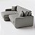 Sofá Cama Bahamas Sem Caixa de 2,20m em Linho Cinza Névoa - Imagem 9
