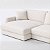Sofá Cama Bahamas Sem Caixa de 2,20m em Bouclé Off White Nuvem - Imagem 7