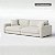 Sofá Cama Bahamas Sem Caixa de 2,40m em Bouclé Off White Nuvem - Imagem 3