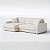 Sofá Cama Bahamas Sem Caixa de 2,60m em Bouclé Off White Nuvem - Imagem 1