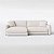 Sofá Cama Bahamas Sem Caixa de 2,80m em Bouclé Off White Nuvem - Imagem 10