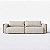 Sofá Cama Ibiza 2 Módulos Sem Caixa 2,40 em Linho Off White Areia e Corino Marrom - Imagem 6