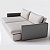 Sofá Cama Berlim Sem Caixa 2,20m em Linho Off White Natural e Corino Cinza - Imagem 7