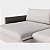 Sofá Cama Berlim Sem Caixa 2,60m em Linho Off White Natural e Corino Cinza - Imagem 3