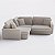 Sofá Cama Bélgica de Canto 2,40m x 2,05m em Bouclé Off White Pérola - Imagem 8