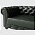Sofá Living Fixo Chesterfield 2,20m em Couro Musgo - Imagem 3