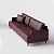 Sofá Living Fixo Doha 2,30m em Couro Burgundy - Imagem 9