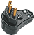 plug  de tomada 2p+t 90º 10A - Imagem 1