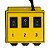 Hub adaptador 3 máquinas amarelo - Imagem 1