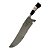 Faca mod. Nossa Senhora para churrasco aço inox 10" cabo em chifre bovino e chifre de cervo natural - Imagem 1