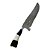 Faca mod. Nossa Senhora para churrasco aço inox 10" cabo em chifre bovino e chifre de cervo natural - Imagem 2