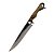 Faca para churrasco FULL TANG carbono 8" cabo madeira - Imagem 1